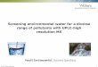 Screening Environmental Water for a diverse range of Pollutants with UPLC High Resolution LC/MS - Waters Environmental Analysis