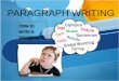 How to a write paragraph ?