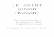 Le saint quran(koran)