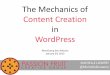 The Mechanics of Content Creation in WordPress - WordCamp San Antonio 2015