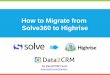 Fast and Direct Solve360 to Highrise Migration