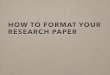 How to Format Your Research Paper - AlagarCJHS