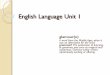 English Language - Lexicology and Word classes