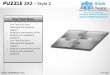 Puzzle pieces  2x2 style design 2 powerpoint ppt slides