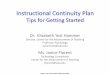 Instructional Continuity Plan: Tips for Getting Started