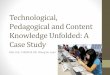Technological, pedagogical, content knowledge unfolded
