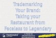 Trademarking Your Brand: Taking Your Restaurant from Faceless to Legendary