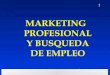 Marketing Profesional y busqueda de Empleo