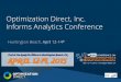 Optimization Direct Inc. at INFORMS Analytics 2015 #analytics2015 #orms #cplex