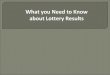 National Lottery-What you need to Know