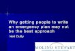 Why getting people to write an emergency plan may not be the best approach