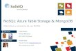 No-SQL, Azure Table Storage y MongoDB