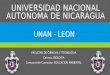 Universidad nacional autonoma de nicaragua