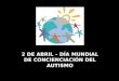 Día Mundial Concienciación del Autismo