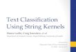 Text classification using Text kernels