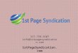 1st Page Syndication Traffic Metrics System PowerPoint