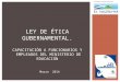 Presentacion legLey de Etica Gubernamental de El Salvador