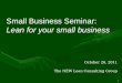 Small Business Seminar Presentation