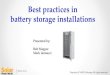 Best practices for installing battery storage systems