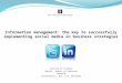 Information management: the key to successfully implementing social media in business strategies
