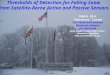 Thresholds of Detection for Falling Snow  from Satellite-Borne Active and Passive Sensors