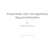 Proxy rules and regulatory required timeline