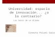 #SinLugar: Universidad: espacio de innovación ¿o lo contrario?, de Ernesto Priani