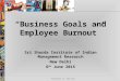Business goals and employee burnout
