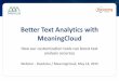 Boost Your Text Analytics Accuracy - MeaningCloud Webinar