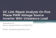 DC link ripple analysis on five phase pwm voltage source inverter with unbalance load