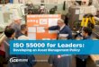 ISO 55000 for Leaders: Developing an Asset Management Policy