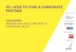 How to find a corporate partner (P5)