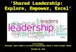 EDUCARNIVAL 2014 at IIT Delhi- Shared leadership  explore, empower, excel by Leena pimpley