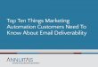 10 Things Marketing Automation Customers Need to Know About Email Deliverability from ANNUITAS