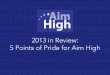 2013 in Review: 5 Points of Pride for Aim High