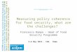 Measuring policy coherence for food security, what are the challenges?