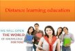 Distance learning education