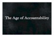 The Age of Accountability