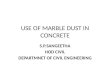 Use of marble dust