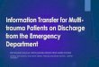 Pauline Calleja - Barcaldine Hospital and MPHS - Information Transfer for Multi-Trauma Patients on Discharge from the Emergency Department