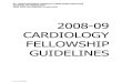 200809 CARDIOLOGY FELLOWSHIP GUIDELINES