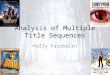 Analysis of multiple title sequences