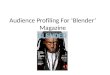 Audience profiling for ‘blender’ magazine 1