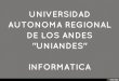 universidad autonoma regional de los andes uniandes informatica