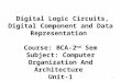 Bca 2nd sem u-1.1 digital logic circuits, digital component floting and fixed point
