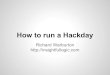 How to run a hackday