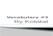 Vocabularies #3