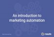 An Introduction to Marketing Automation & Mautic
