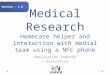 Medical research sagevox nfc homecare feedback