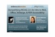 Demystifying WCAG 2.0: An Intro to Web, Office, InDesign, & PDF Accessibility